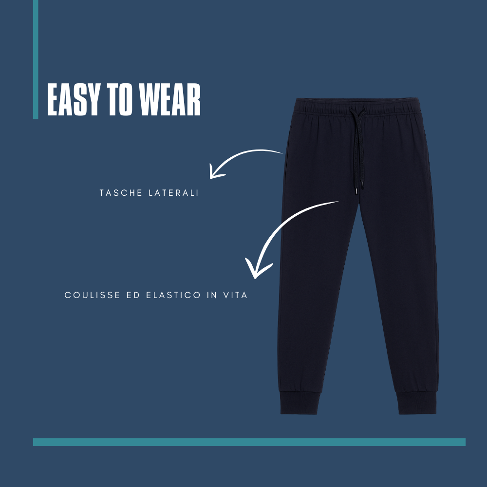 Pantaloni Tuta Cotone Elasticizzato